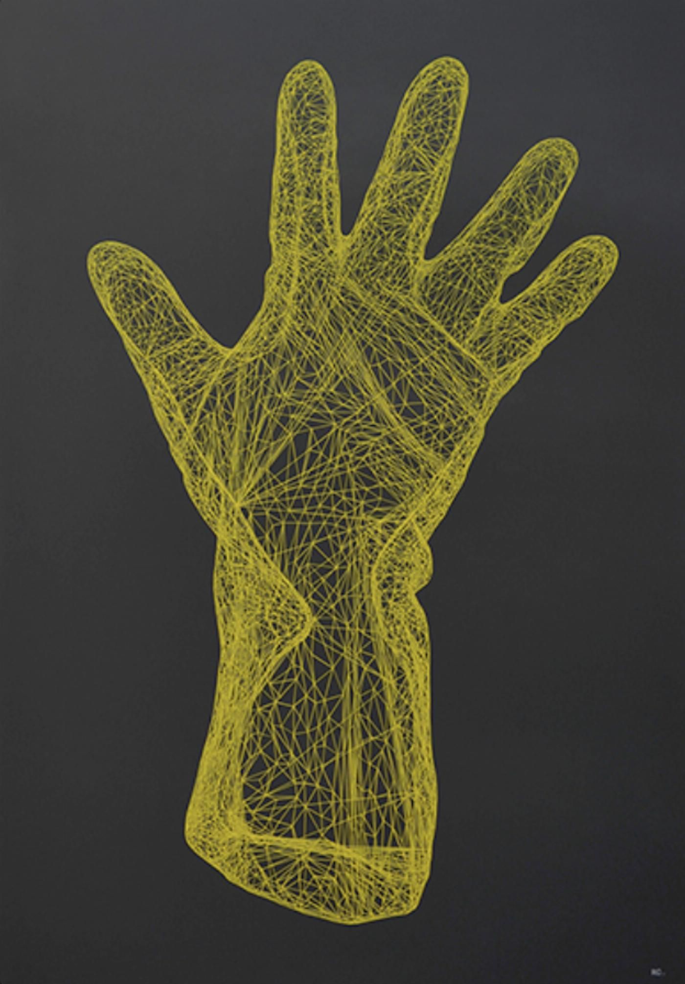 obra mano pintura hiperrealista