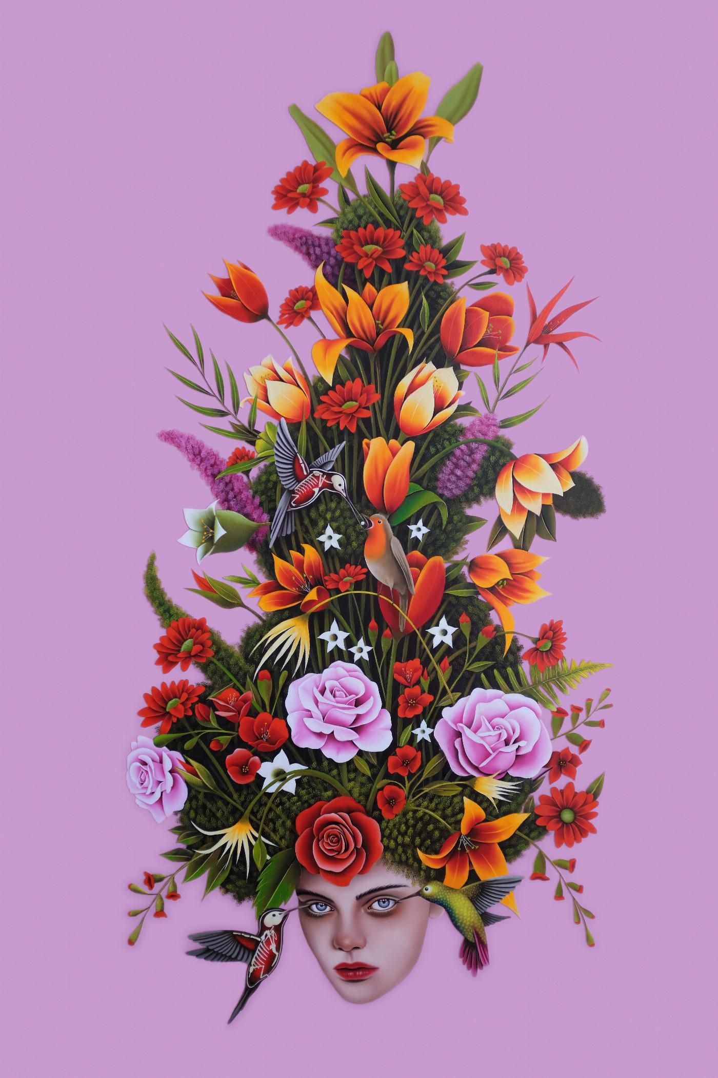 mujer y naturaleza cuadro arte