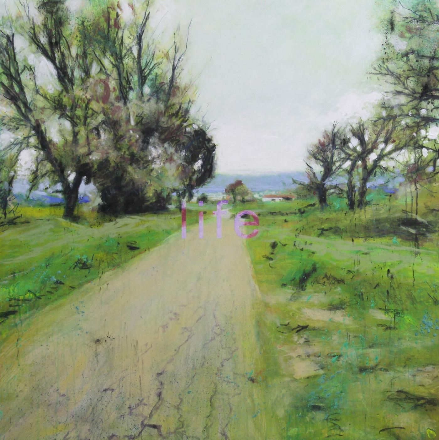 cuadro bosque camino